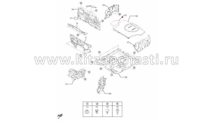 Коврик багажного отделения B50 FAW Besturn B50 FA016881X03